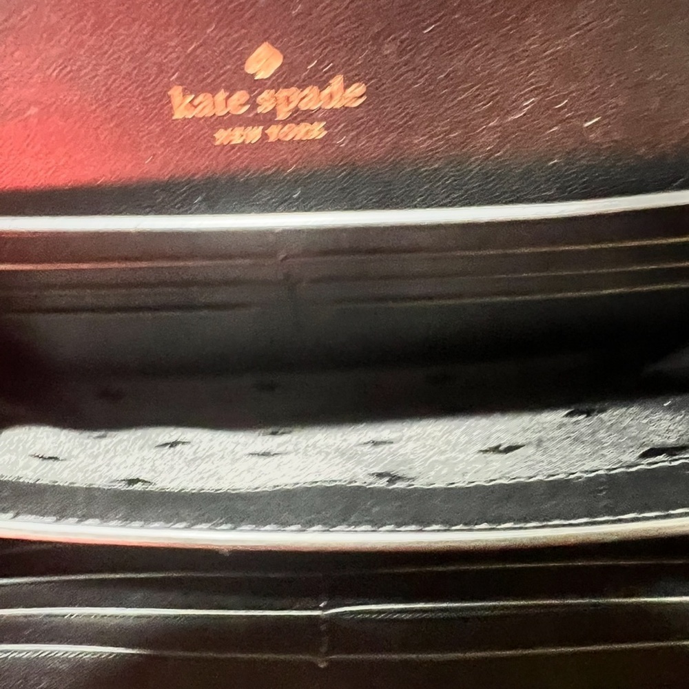Kate Spade New York Black Pebbled Leather Wallet on Chain Crossbody - Picture 5 of 15